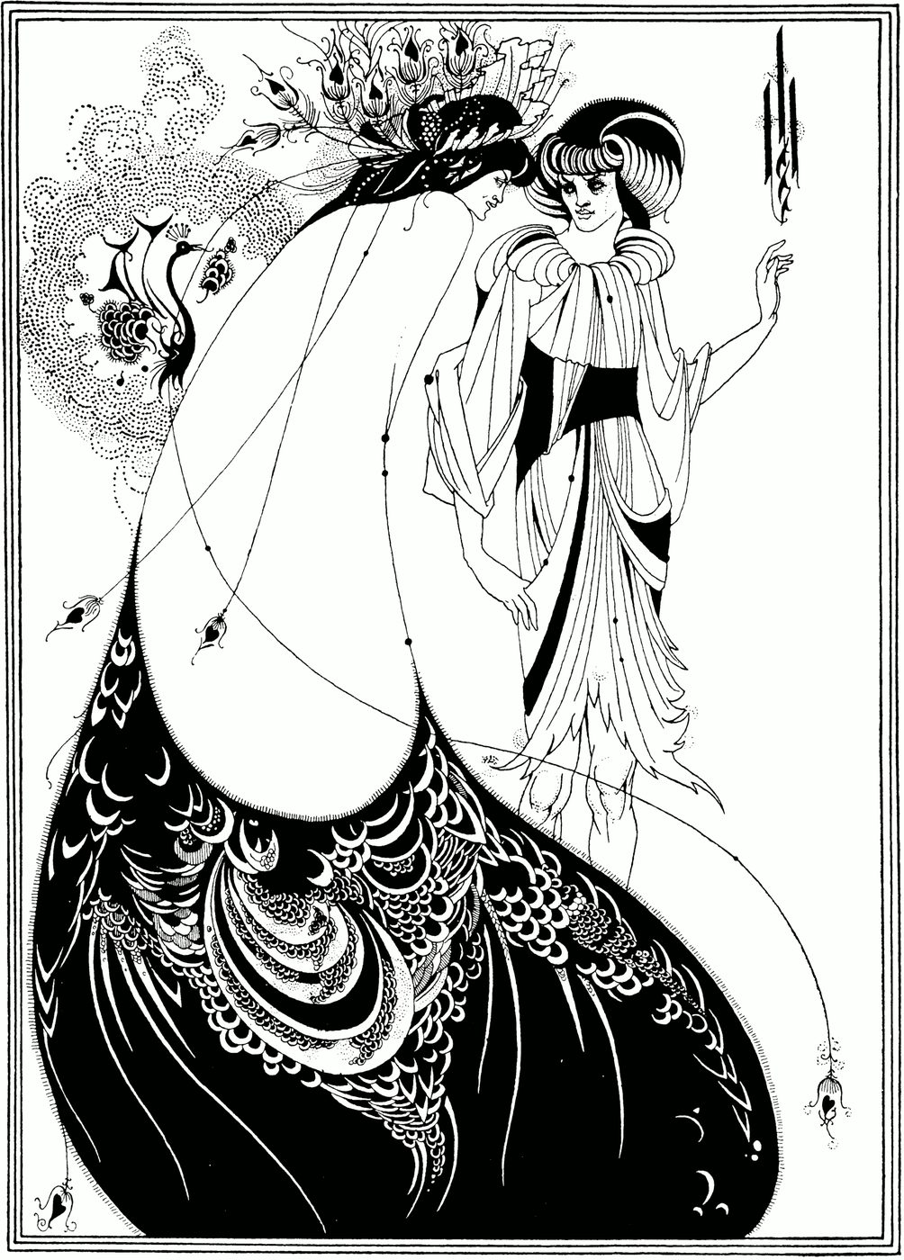 The Peacock Skirt by Aubrey Beardsley