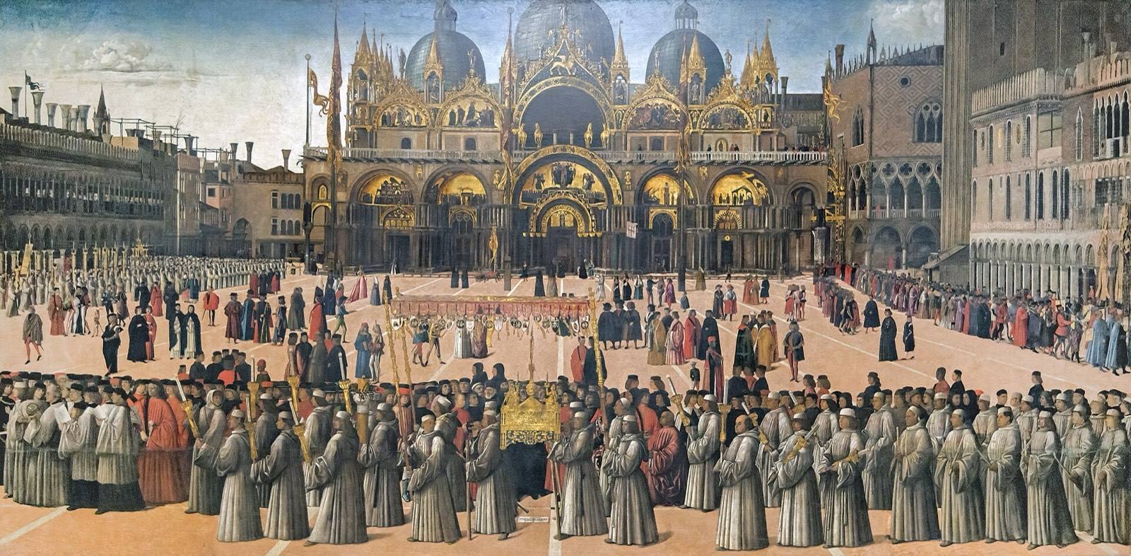 Procession in St Mark's Square by Gentile Bellini