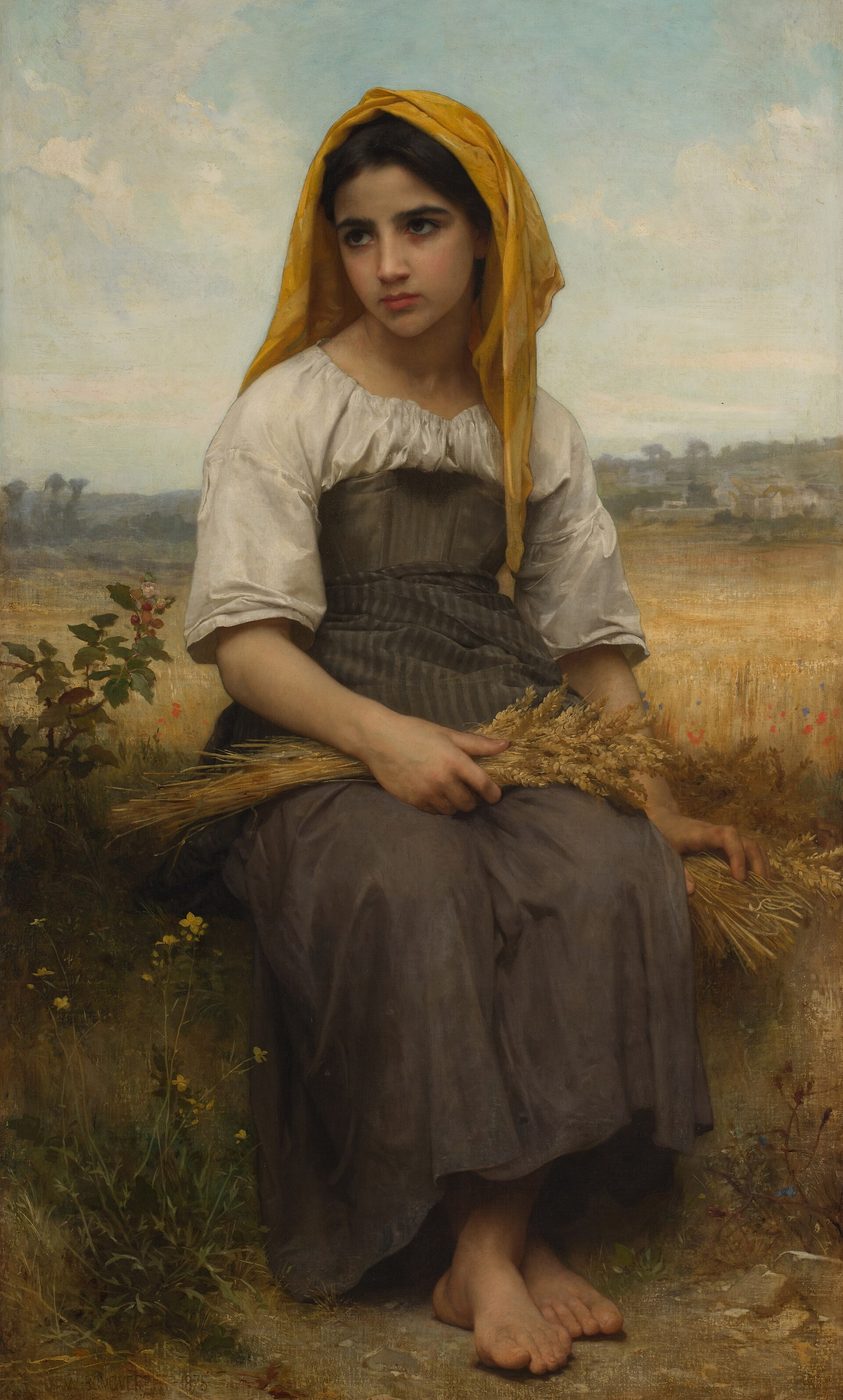 Young Girl in a Wheat Field by William-Adolphe Bouguereau
