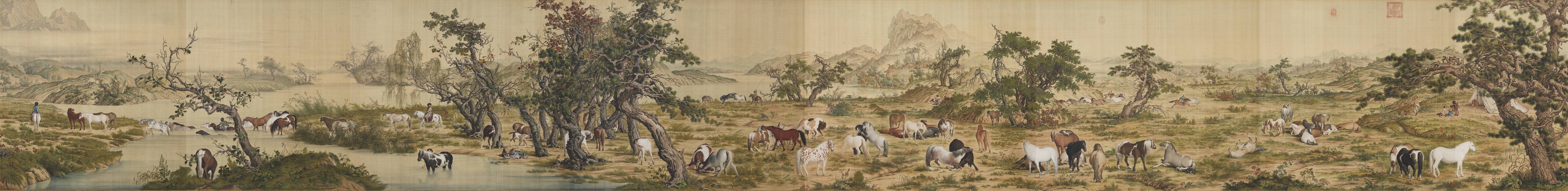 One Hundred Horses by Giuseppe Castiglione