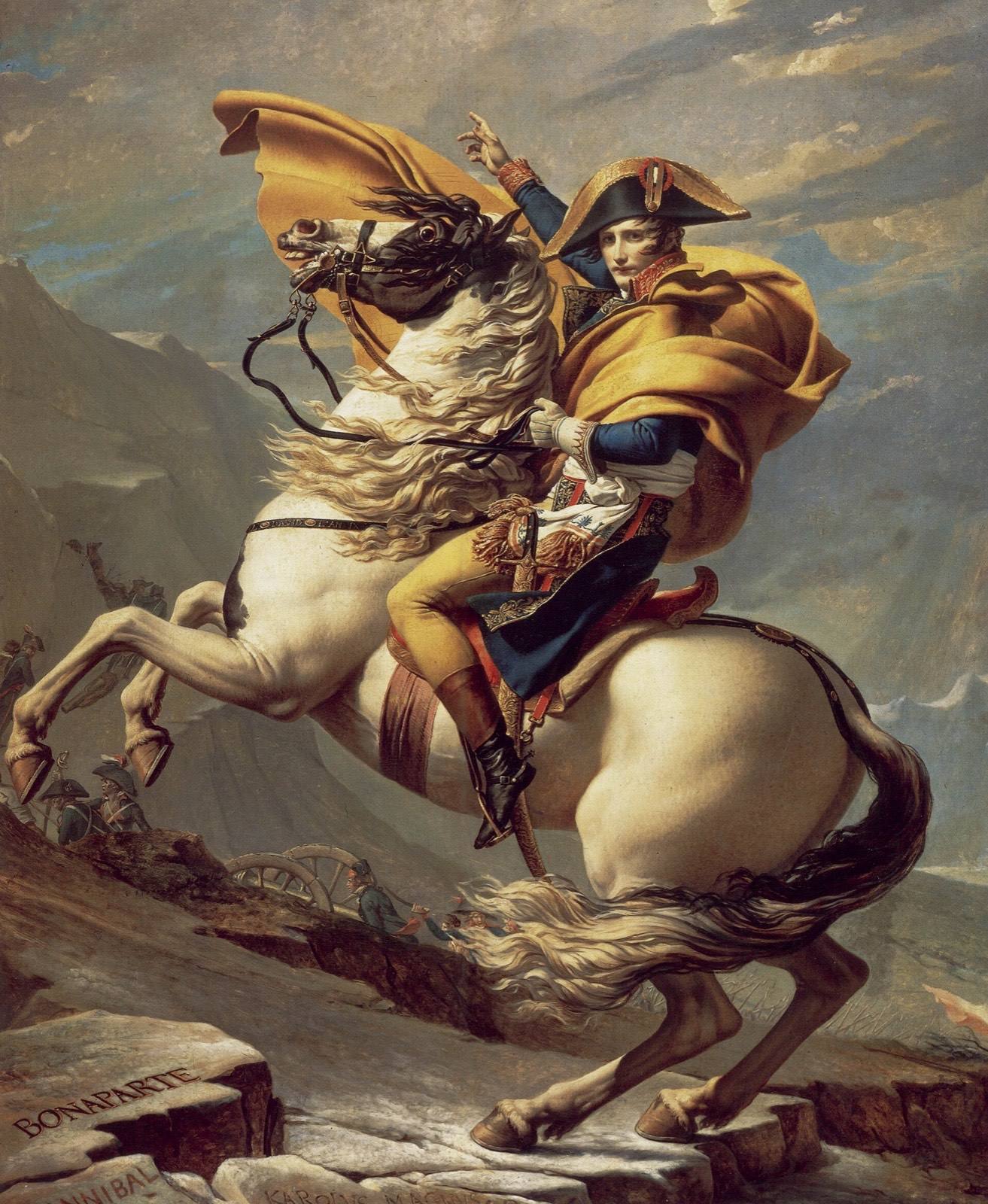 Napoleon Crossing the Alps by Jacques-Louis David