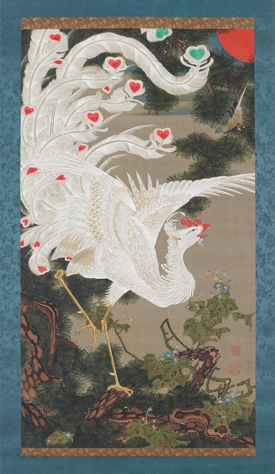 Old Pine Tree and White Phoenix by Itō Jakuchū