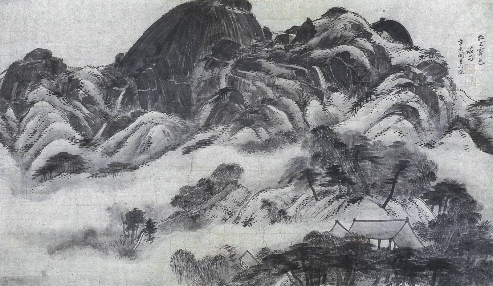 Clearing After Rain on Mount Inwang by Jeong Seon