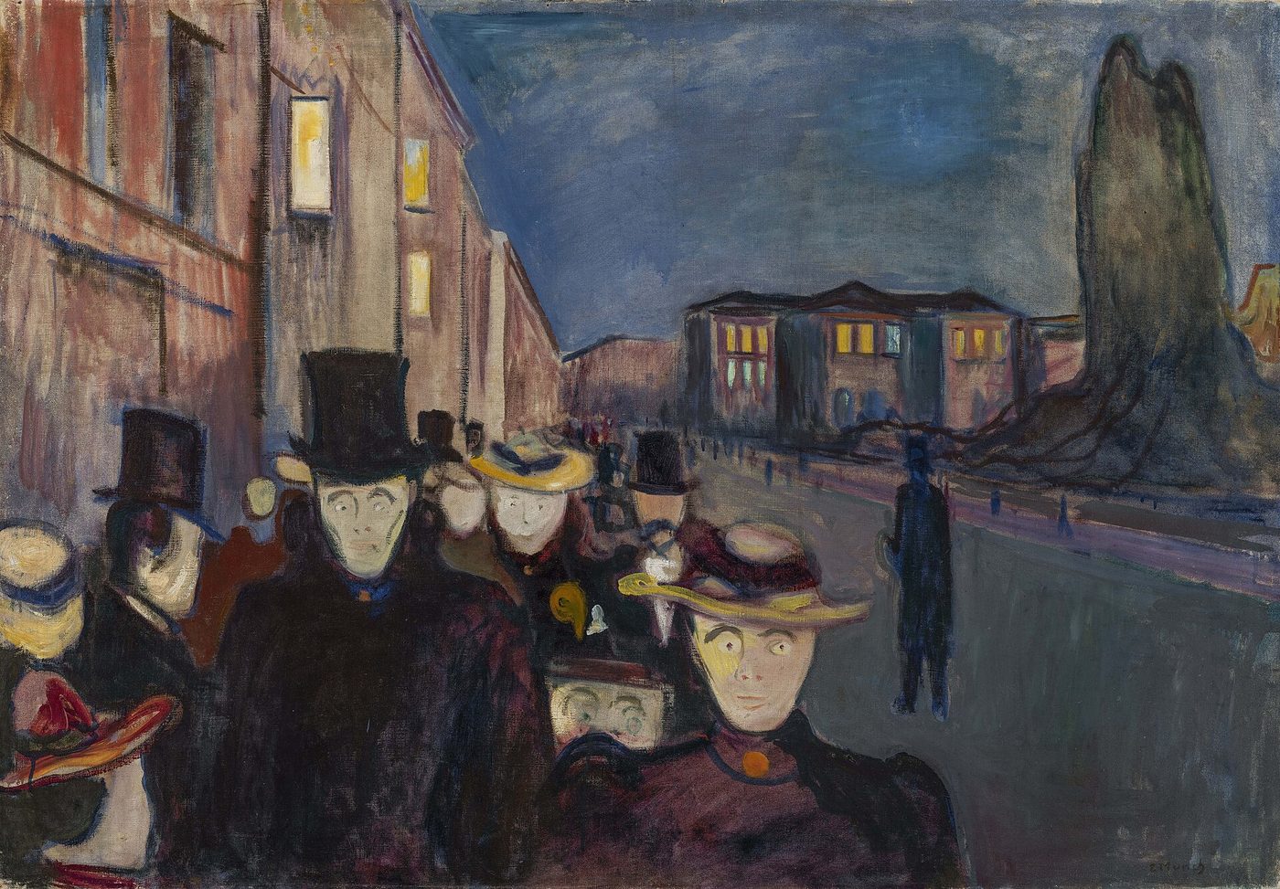 Evening on Karl Johan by Edvard Munch