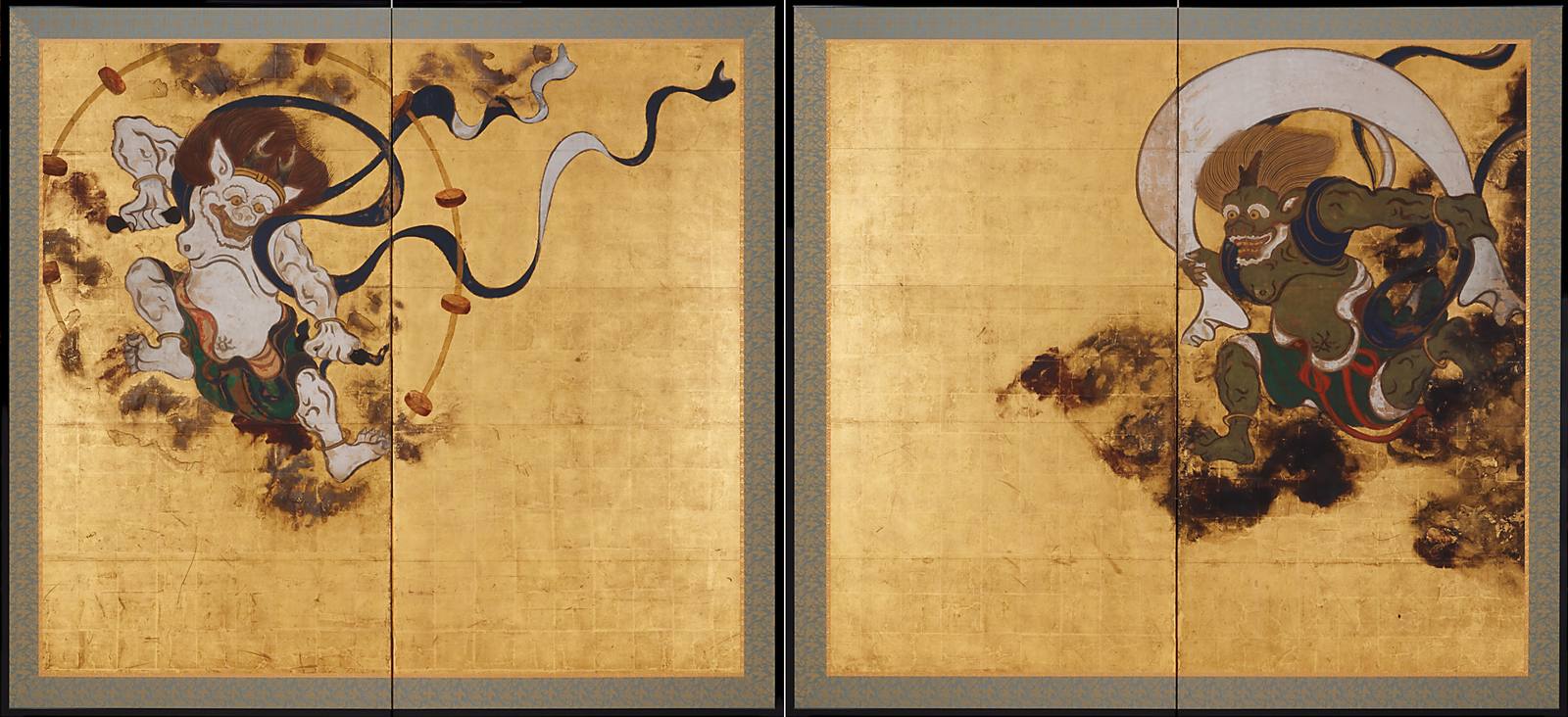 Wind God and Thunder God by Tawaraya Sōtatsu